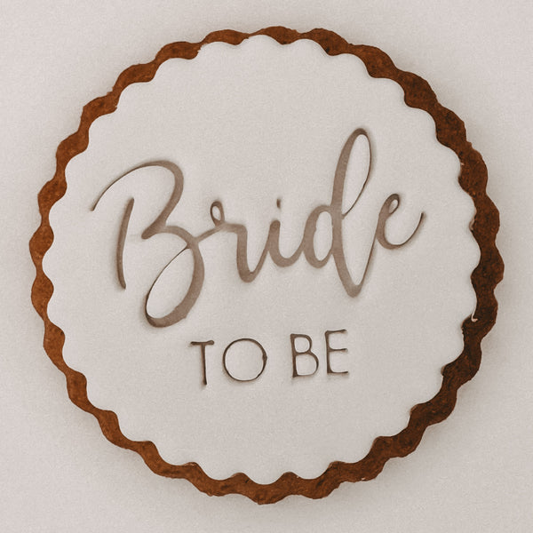 Keks - Bride to be (Bride Schreibschrift) Weiß