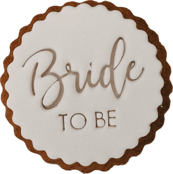 Keks - Bride to be (Bride Schreibschrift) Weiß