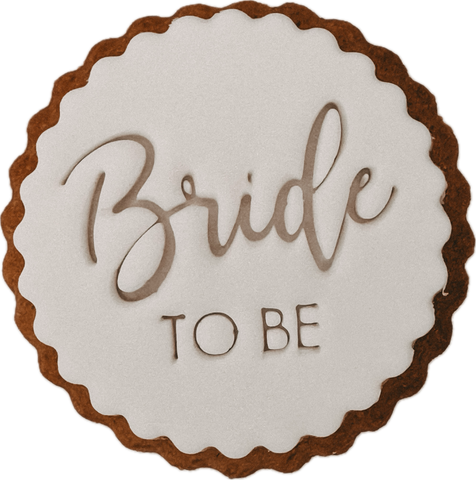 Keks - Bride to be (Bride Schreibschrift) Weiß