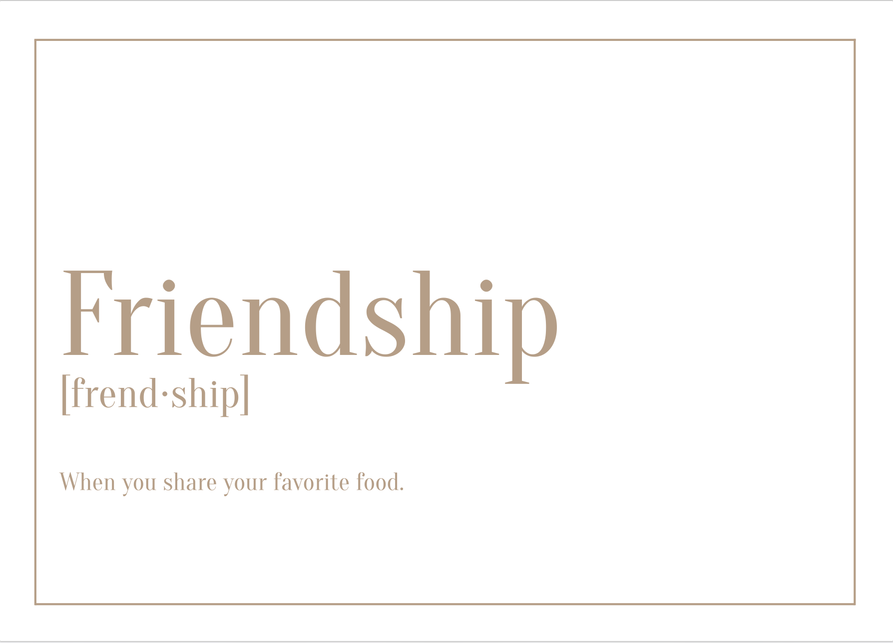 »Friendship« Postkarte