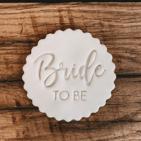 Keks - Bride to be (Bride Schreibschrift) Weiß
